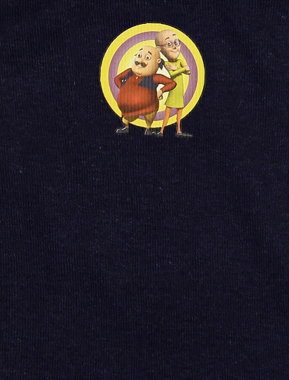 🧒 Redrose Boys Cotton Vests – Pack of 5 | Motu Patlu Printed | Stylish Colorblock Sleeveless Innerwear | RAZER_RIB_MP