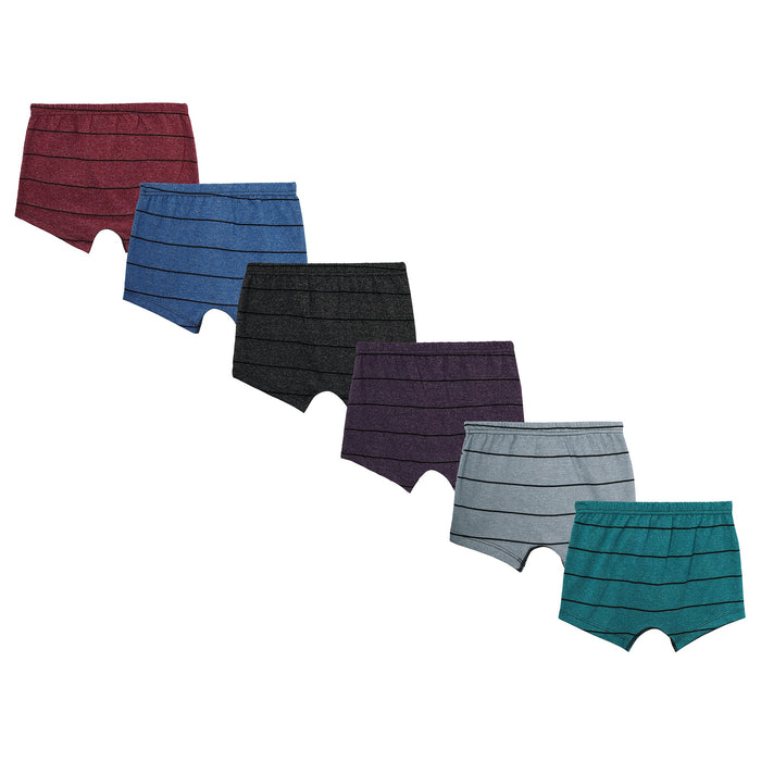Redrose Boys Innerwear Cotton Briefs - Pack of 6 | Soft & Stretchy Comfort Fit | JR-516