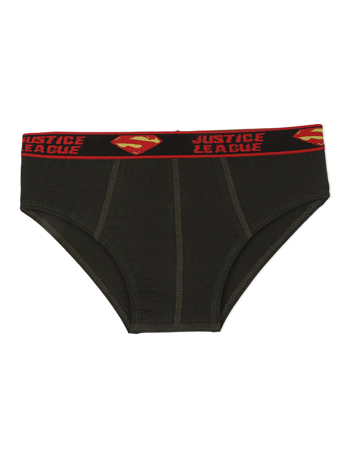 Redrose Justice League Boys' Briefs – Pack of 6 | Superman & Batman Waistbands | JR-78