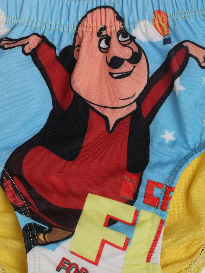 Redrose Motu Patlu Boys’ Printed Briefs – Pack of 3 | Soft Cotton Comfort | JR-503
