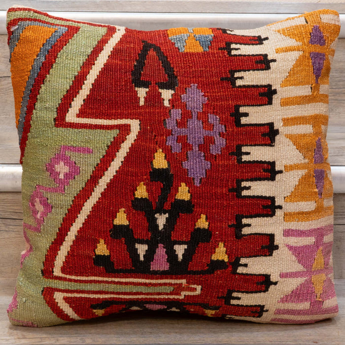 Small Handmade Turkish kilim cushion - 309674-AK