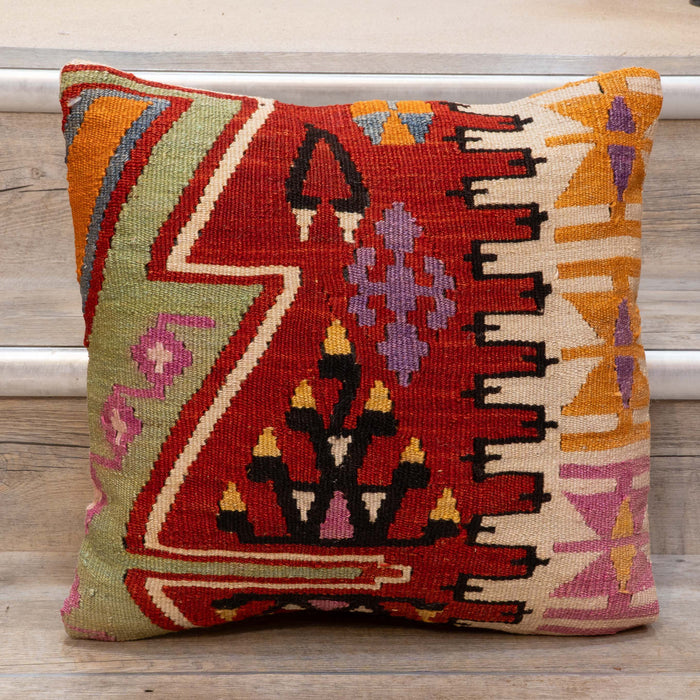 Small Handmade Turkish kilim cushion - 309674-AK