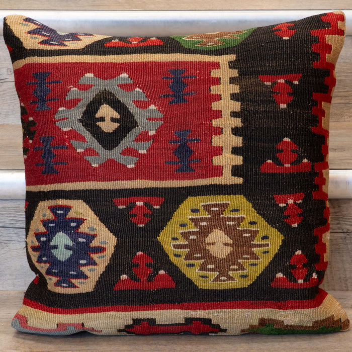 Small Handmade Turkish kilim cushion -309674-AX