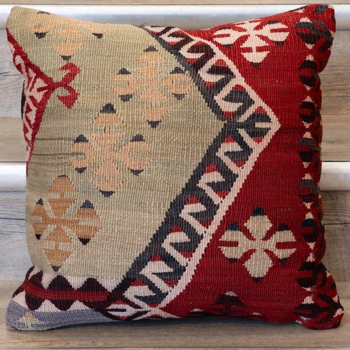 Small Handmade Turkish kilim cushion -309674-BK
