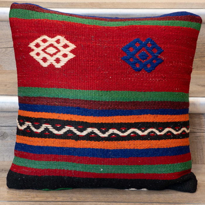 Small Handmade Turkish kilim cushion -310429