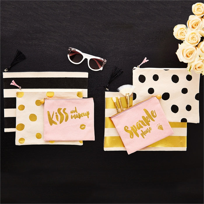 Sparkle Jute Pouches (Set of 3)