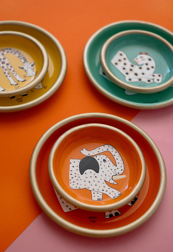 Spirit of Africa Elephant Enamel Dish