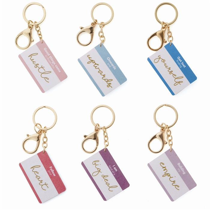 Stay Inspired Motivational Keychain on Gift Card