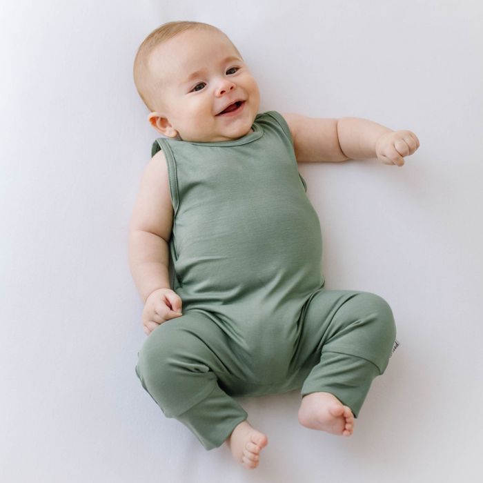 Succulent Mini Ribbed Sleeveless Romper