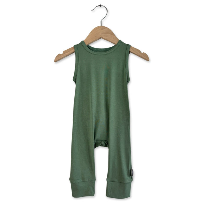 Succulent Mini Ribbed Sleeveless Romper