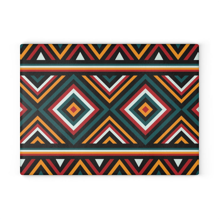 Suid Afrika Traditional Print Glass Cutting Board