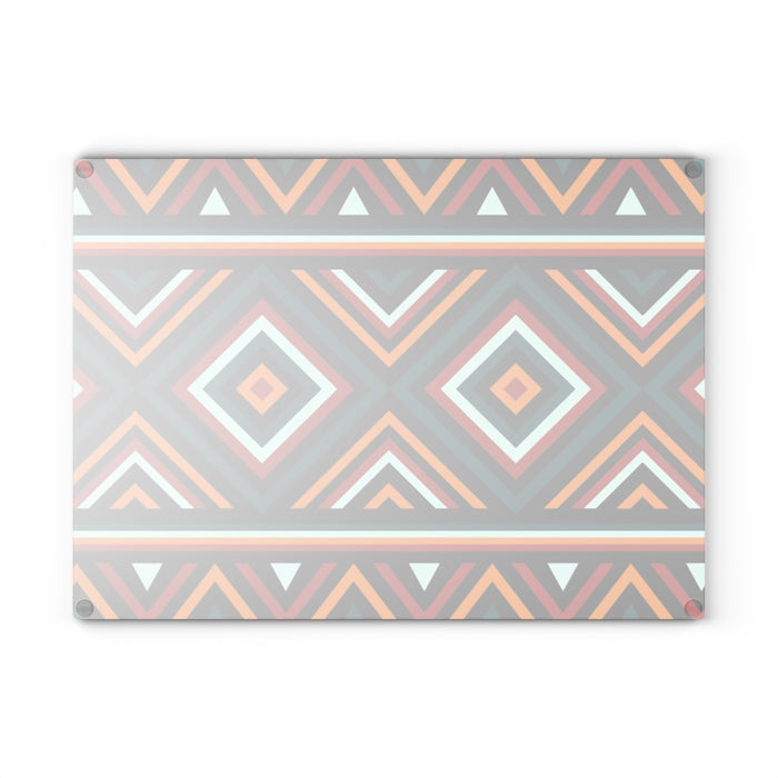 Suid Afrika Traditional Print Glass Cutting Board