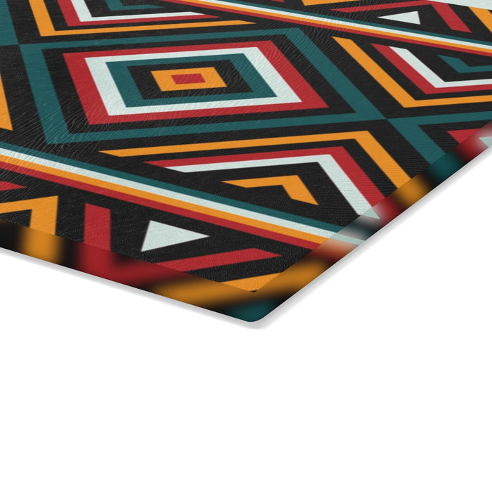 Suid Afrika Traditional Print Glass Cutting Board