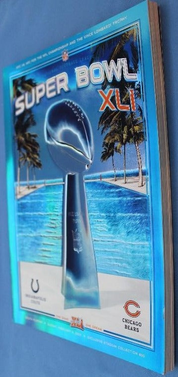 Super Bowl XLI Football Program, Colts vs. Bears, Stadium Version - Vintage Indy Sports