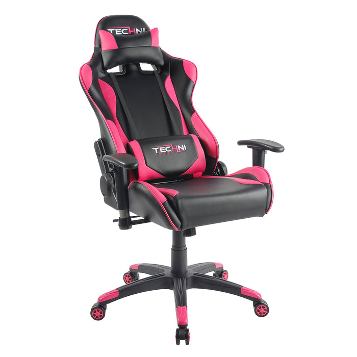 Techni Sport Home Office Racing Style PC Gaming Chair - Pink