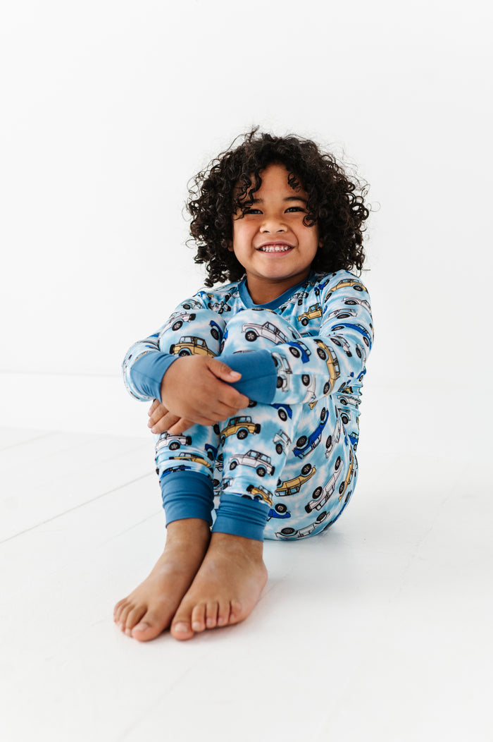 Trucks Tie-Dye For Kids Pajamas