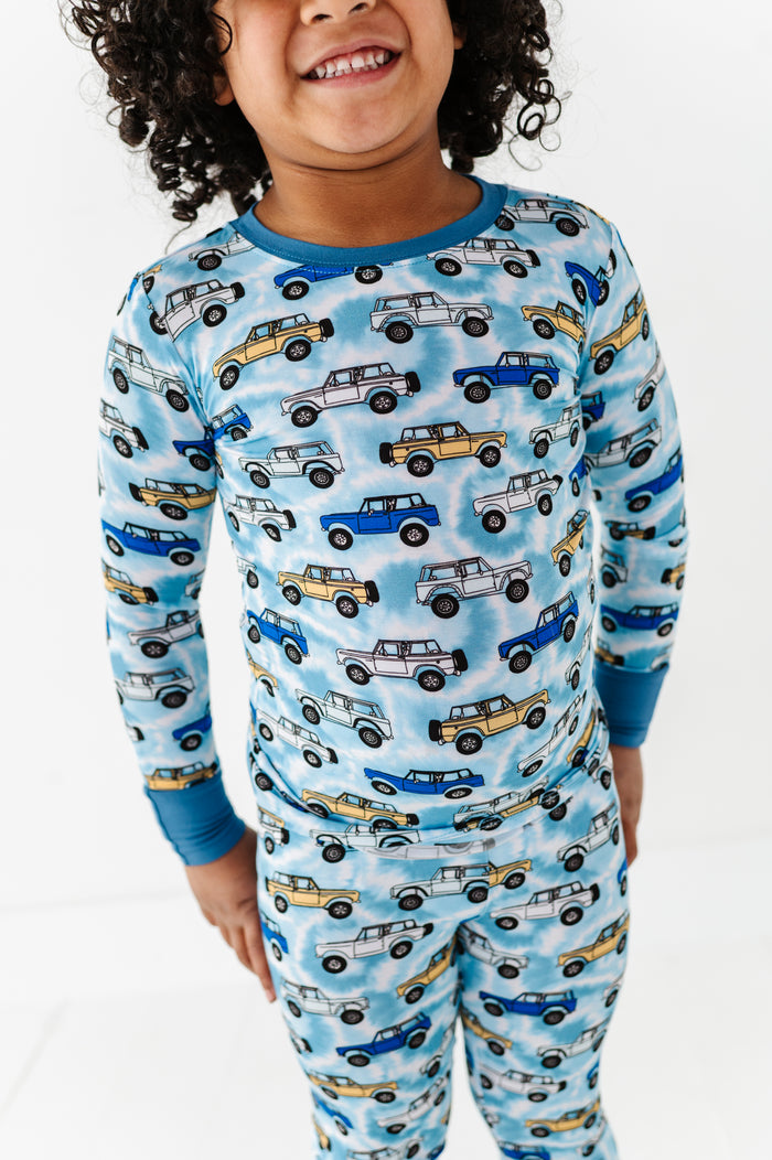 Trucks Tie-Dye For Kids Pajamas