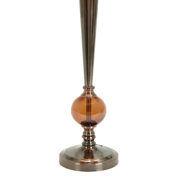 Urban Designs 25" Amber Metallic Table Lamp with Bronze Shade - Set of 2