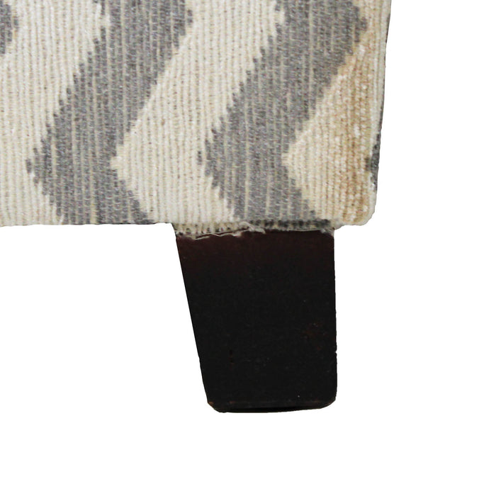 Urban Designs Chevron Fabric Storage Trunk Ottoman - Set of 2