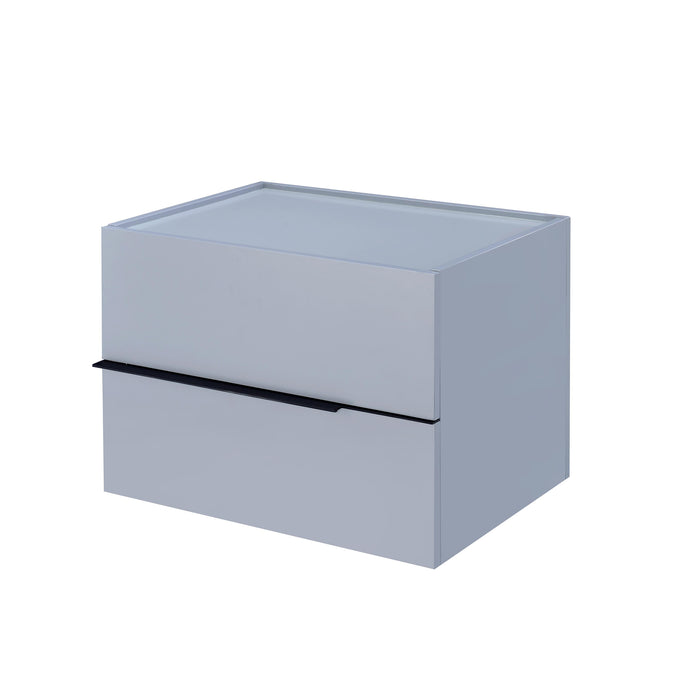 Urban Designs Cierra 2-Drawer Nightstand - Gray