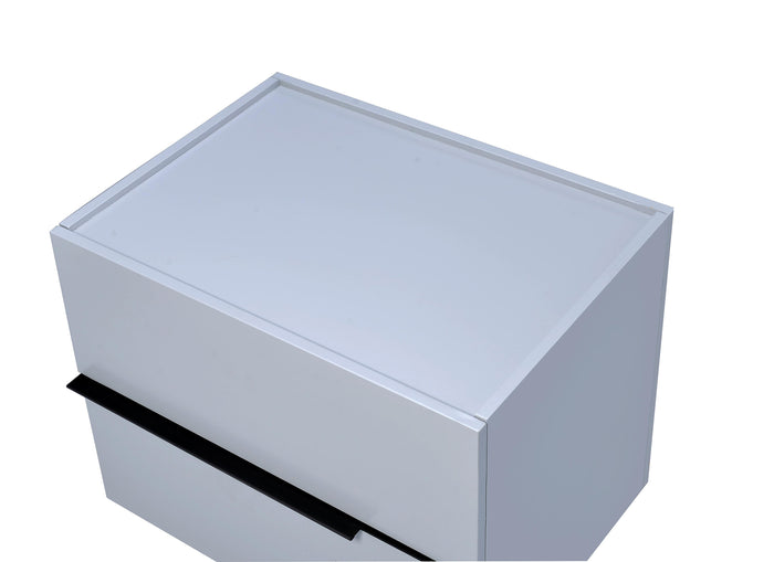 Urban Designs Cierra 2-Drawer Nightstand - Gray