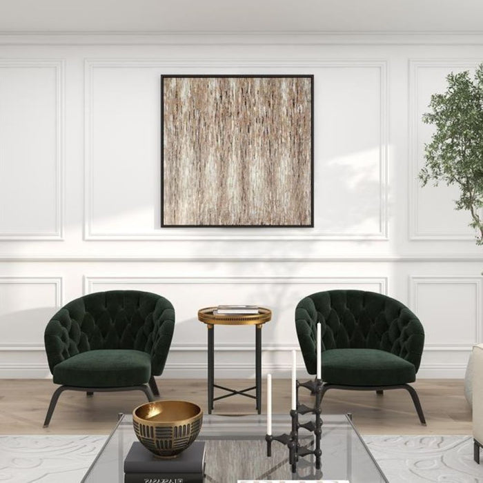Urban Designs Elise Marble Top Round Accent Table