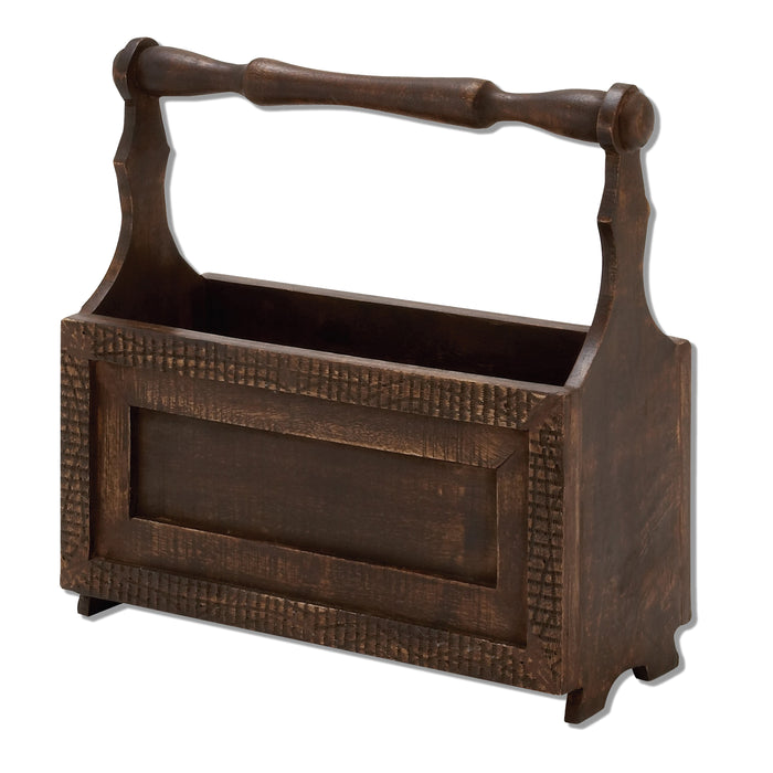 Urban Designs Handcrafted Decorative Wood Magazine Rack