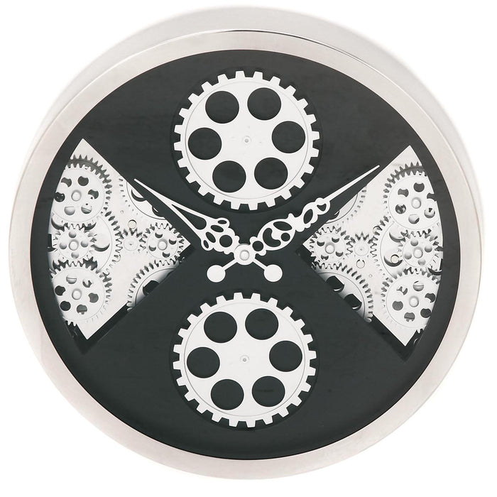 Urban Designs Industrial Gear Black Round Wall Clock