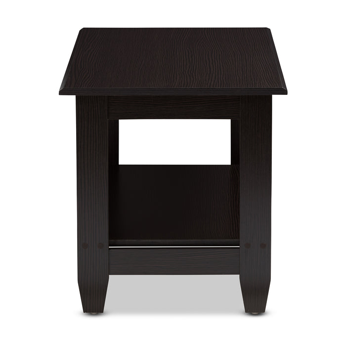 Urban Designs Melinda Wooden Coffee Table in Wenge Brown Finish
