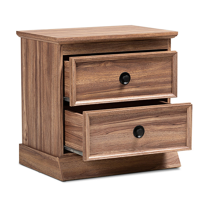 Urban Designs Oak Finished 2-Drawer Nightstand