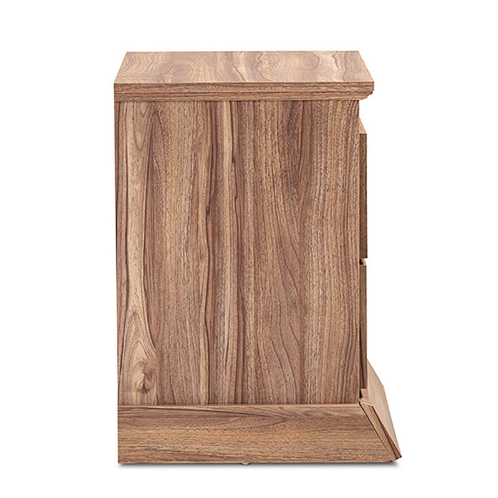 Urban Designs Oak Finished 2-Drawer Nightstand