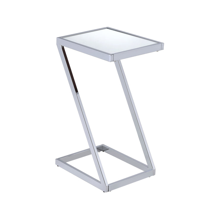 Urban Designs Pierce Accent Side Table - Mirror and Chrome