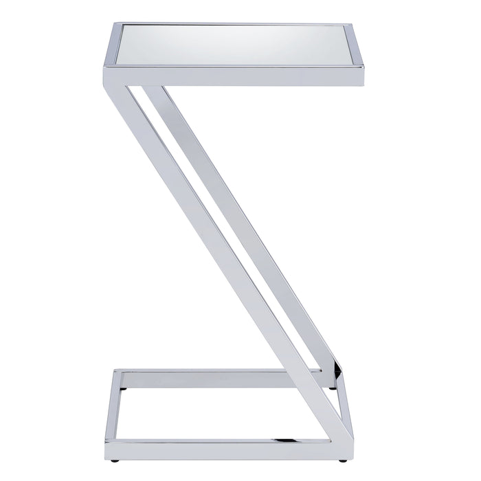 Urban Designs Pierce Accent Side Table - Mirror and Chrome
