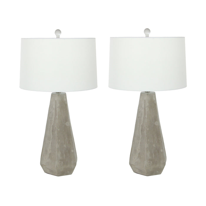 Urban Designs Rustic Couture Megalith 28-Inch 2-Piece Table Lamp Set