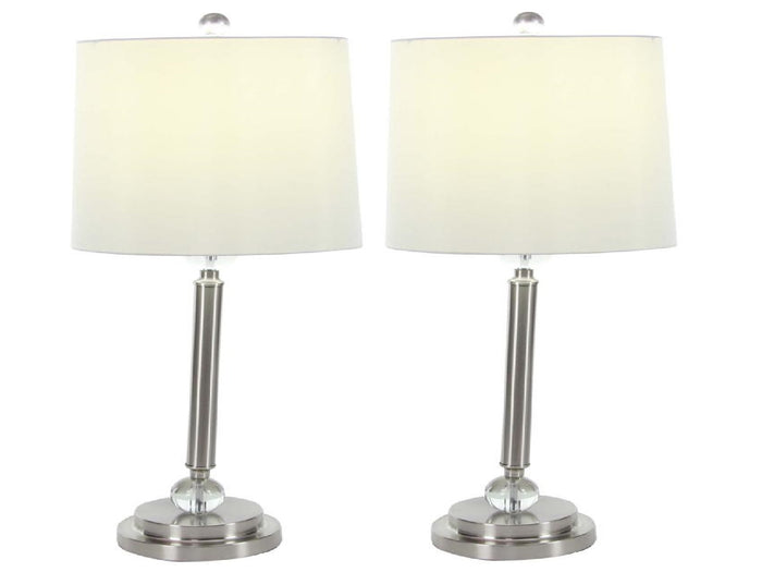 Urban Designs Wynn Metal And Crystal 33-inch Buffet Lamp - Set of 2