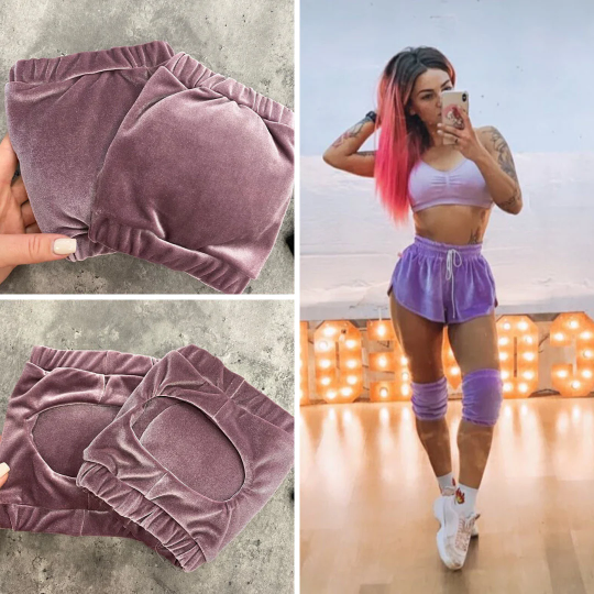 Velvet knee pads for pole dance and twerk