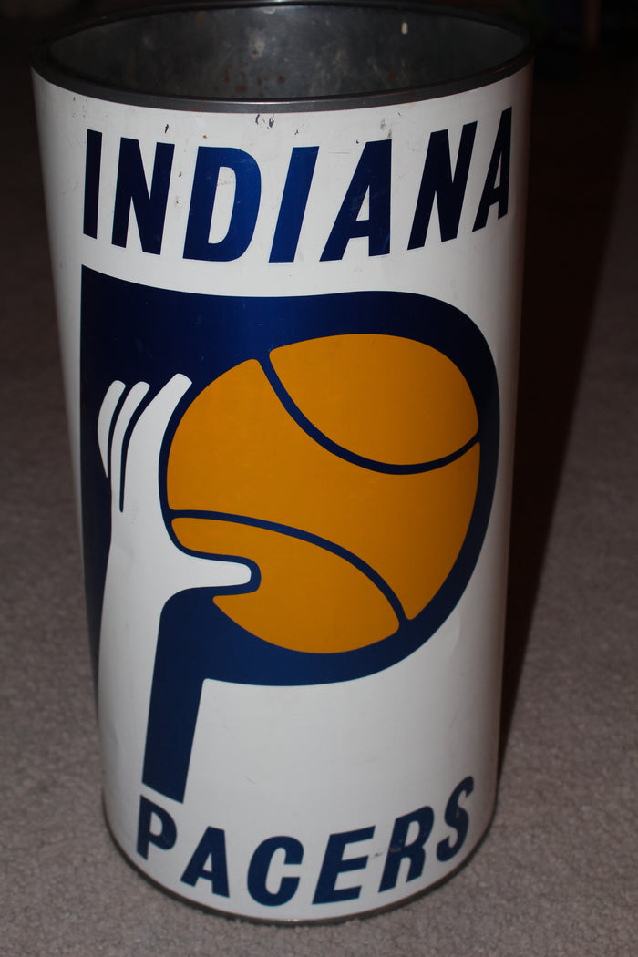 Vintage Indiana Pacers ABA Trash Can