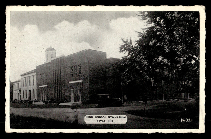 Vintage Vevay, Indiana HS Gymnasium Postcard - Vintage Indy Sports
