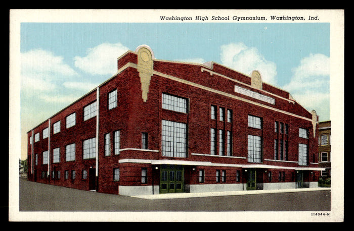 Vintage Washington, Indiana HS Gymnasium Postcard
