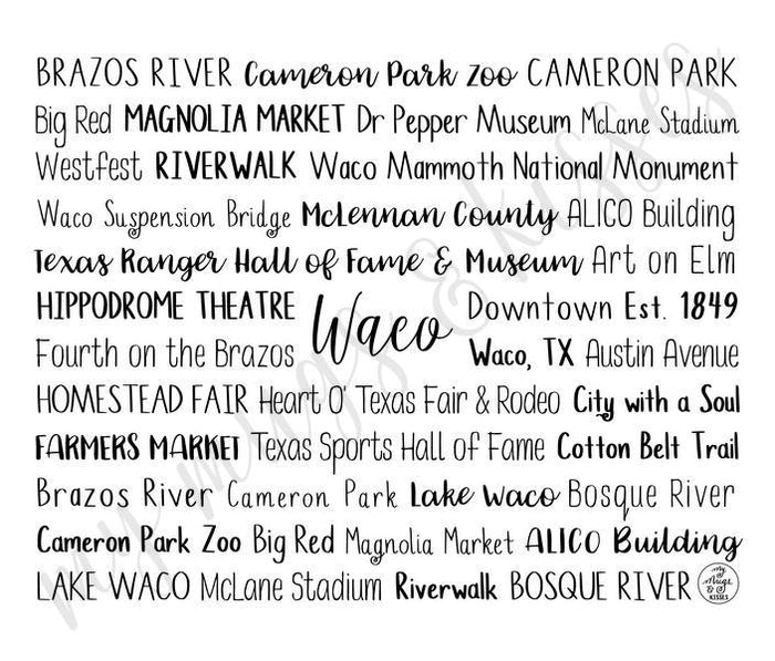 Waco, TX Travel Mug