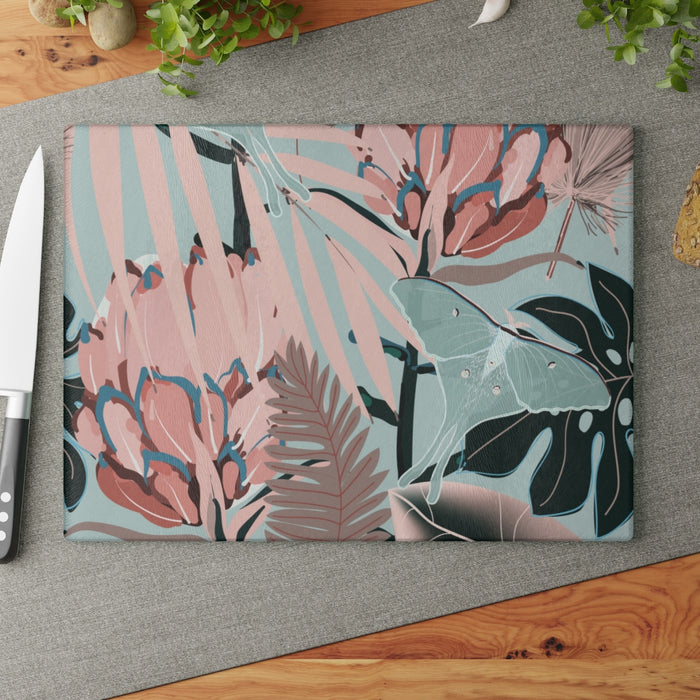 Water Protea Glass Cutting Board