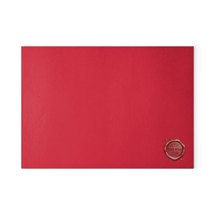 Wax Stamped SA Glass Cutting Board
