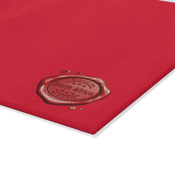 Wax Stamped SA Glass Cutting Board