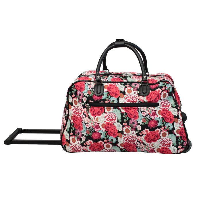World Traveler Zebra 21-Inch Carry-On Rolling Duffel Bag